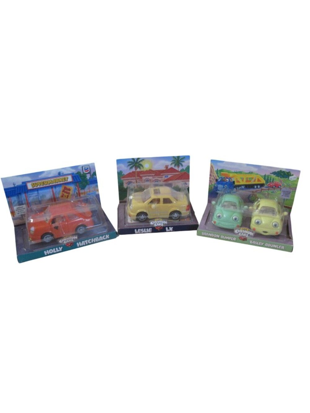 Set of 3 - Chevron Cars - Brandon Bumper Baily Bouncer Holly Hatch Back Leslie